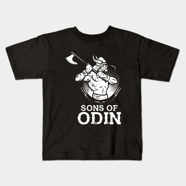 Awesome Sons of Odin Norse Vikings Kids T-Shirt by theperfectpresents